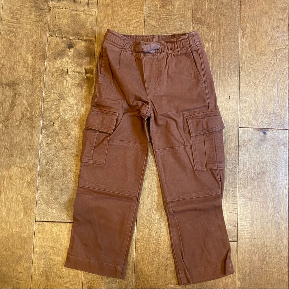 NWT Lands' End Kids' Dark Carmel Cargo Pants